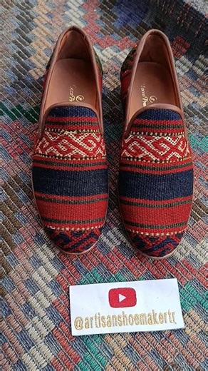 Handmade Turkish Kilim Loafers – Leather Sole Artisan Shoe Manufacturing Process