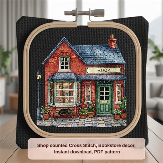 Shop Counted Cross Stitch, Bookstore Dеcor, Instant Download, PDF Pattern - Etsy