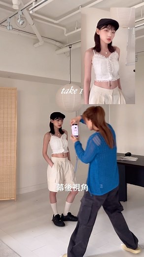 ‎CO (๑˃̵ᴗ˂̵)و‎ on Instagram: "Tag friends!🤳換裝換點這樣拍✌🏻🫨💥 #幕後花絮 手轉+加速⏩ Outfit: @_oiiv_ Inspired by @gakuyen"