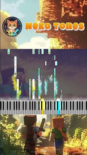 C418 Sweden - 🔝🐱 Easy Piano Tutorial #minecraft #piano #pianotutorial