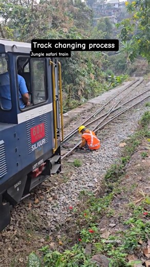 track changing process, #jungle safari #railway #traveltrain #Darjeeling #Toytrain