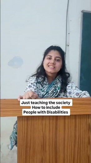 Just teaching the society, how to include people with Disabilities. #inclusionmatters