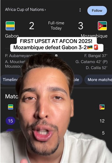 Mozambique Upsets Gabon in AFCON 2025
