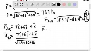 SOLVED: Determine the component or magnitude of F along AC: the projected Cartesian vector. Express this component as 48. Determine the angles BA and BC between the pipe segments.