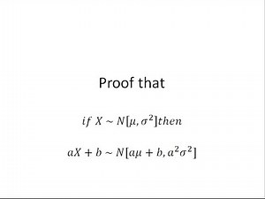 Distribution of Linear Transformation of Normal Random Variable Proof