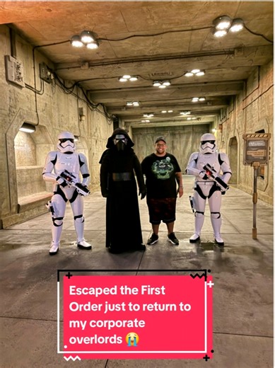I escaped the Empire and the first order … just to serve a different one. I’d help the Resistance rise but unfortunately someone invented work, bills, and responsibilities 😔i would so much rather be saving the galaxy, but rent is due and groceries aren’t free so back to serving my true overlord:capitalism. long live the rebellion! long live the resistance! #starwars #disney #capitalism #pov #disneyworld