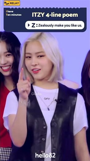 ITZY making a poem from I.T.Z.Y.