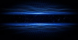 Blue Futuristic Digital Wave Grid Background