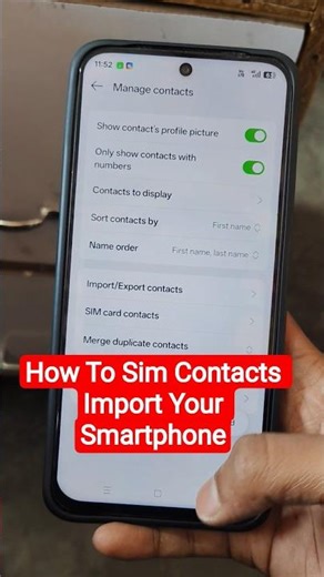 How To Get Sim Contacts Import In Android Smartphone #settings #mobilesettings #shorts #short