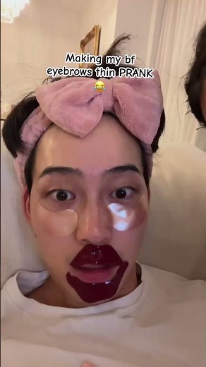 Thin eyebrow prank😂 #prank