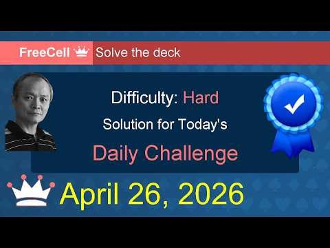 Microsoft Solitaire Collection: FreeCell - Hard - April 26, 2026