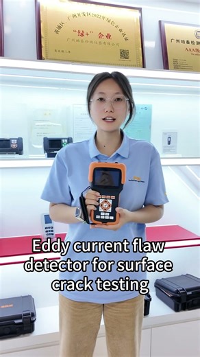 Eddy current flaw detector for surface crack testing.