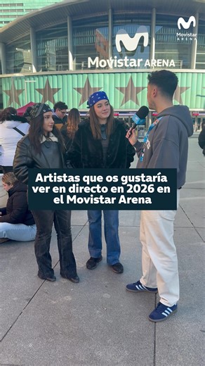 Preguntamos a los fans del Movistar Arena a qué artista les gustaría ver llenar el recinto este 2026. ¿Y tú? ¿A quién te gustaría ver en directo en el Movistar Arena de Madrid? #conciertos #2026 #MovistarArena #entrevistasenlacalle