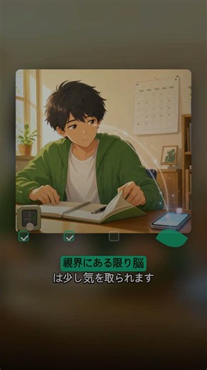 集中したい時は、作業前にスマホを視界の外へ1つ移す