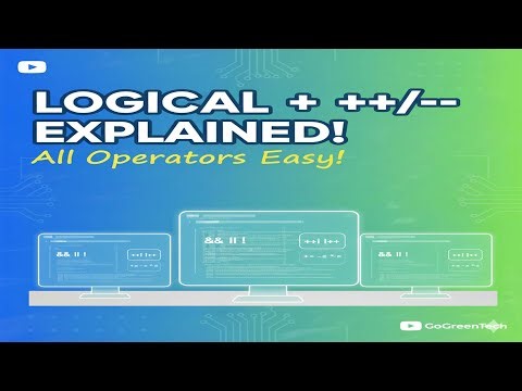 Logical Operators + ++i & i++ + Assignment Operators | Complete Beginner Guide.