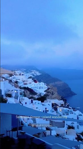 One of Santorini’s Most Magical Villages at Night 🇬🇷 | Oia Night Walk #shorts