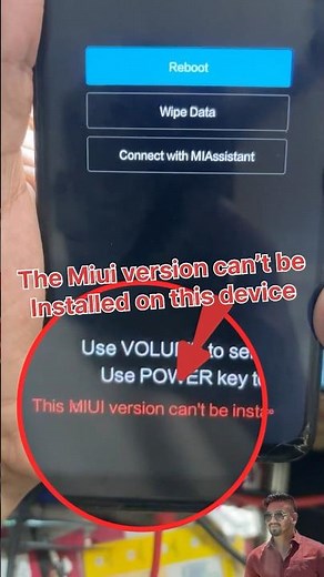 The Miui version can’t be Installed on this device ⚒️💻📲 #themiuiversion #cannotbeinstalled #mi