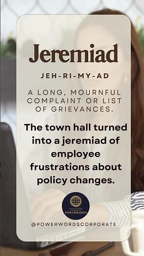 Word of the day - Jeremiad