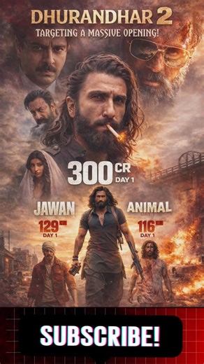 Dhurandhar 2 vs Jawan vs Animal 💥 300CR Opening Shock 😱 Ranveer Singh Mass Entry |#movie #bollywood