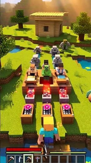 Minecraft AI Built an Iron Farm… I’m Shocked 😱 #minecraftshorts