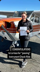 YAHOOOOOO 👍🏻 Congratulations to Lorissa for “passing” her Instrument Check Ride. So so PROUD of You🩵 I know the hours of Ground, Studying and Flying was totally WORTH IT! @paigeventling YOU ARE AMAZING 🩵#studentpilot #studentpilotjourney #instrumentcheckride #aviation #aviationgoals @paigeventling @bil_natca @ridgeline_aviation | Linda Mary Creighton