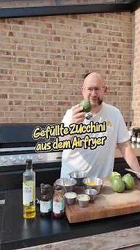 Gefüllte Zucchini aus dem Airfryer 😍🥒 Schnelles Zucchini Rezept mit Hackfleisch & BBQ Sauce