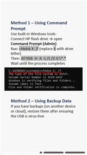 Recover lost files from your HP flash drive safely and efficiently. 💻 #hp #flashdrive