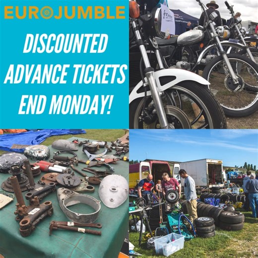 𝐋𝐀𝐒𝐓 𝐂𝐇𝐀𝐍𝐂𝐄 𝐓𝐎 𝐆𝐄𝐓 𝐘𝐎𝐔𝐑 𝐃𝐈𝐒𝐂𝐎𝐔𝐍𝐓𝐄𝐃 𝐓𝐈𝐂𝐊𝐄𝐓𝐒 𝐅𝐎𝐑 𝐓𝐇𝐄 𝐍𝐄𝐓𝐋𝐄𝐘 𝐌𝐀𝐑𝐒𝐇 𝐄𝐔𝐑𝐎𝐉𝐔𝐌𝐁𝐋𝐄! Save 25% on your Netley tickets TODAY and immerse yourself in all things motorcycle while being surrounded by hundreds of enthusiasts from across the country! 💥 SEPTEMBER 13-14, 2024 💥 🛠️ Netley Marsh, Southampton, SO40 7GY 🎟 Advance tickets: Friday: £9, Saturday £7, 15 years & under FREE 🕘 Gates open 9am 🐕 Friendly dogs on leads welcome 🏍️ Free parkin