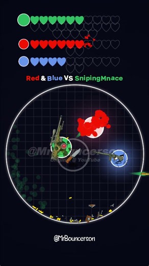 Bouncing Arena -- Red and Blue VS SnipingMenace