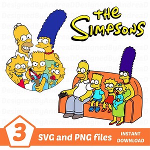 Die SIMPSONS Familie, Plotterdatei, Plotterdatei für Cricut, Png-Bundle, Sublimationsdesigns, Clipart, digitale Aufkleber, INSTANT DOWNLOAD - Etsy.de