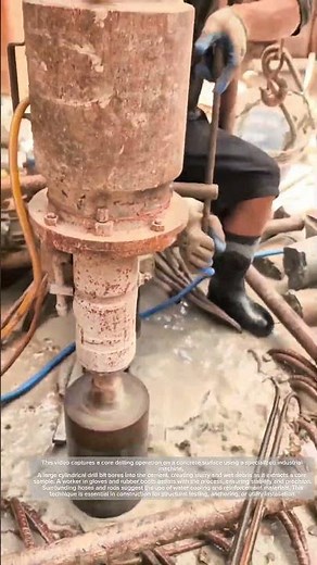 Industrial Core Drill in Action – Concrete Sampling Process!