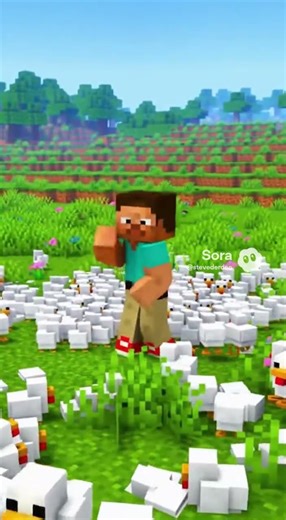 Minecraft-Style Chicken Explosion — Blocky Chaos Begins!