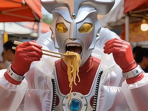 雷欧奥特曼赶大集，吃炒面喝奶茶