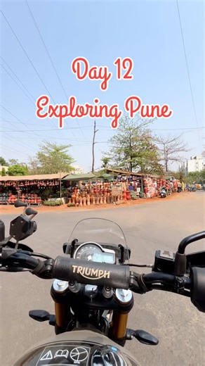 Day 12 of exploring pune till i get 1 million subscribers #triumph #bike #girl #pune #explore