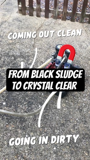 Central heating power flush – dirty radiator water cleaned out | Essex plumber #centralheating