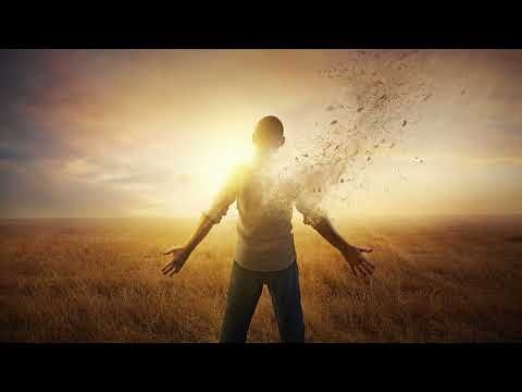 Man Fading Away In Praise and Worship Under Sky Field 4K Christian Worship Background Motion Loop