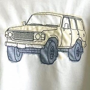 SUV tulle applique design for Machine Embroidery  - design data. (No physical T-shirt for sale)