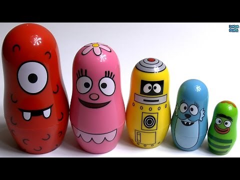 Yo Gabba Gabba Nesting Dolls Surprise | Muno Foofa Plex Toodee Brobee Toys | Fun video