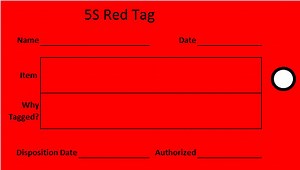 Red Tag | Lean term from the Continuous Improvement Companion