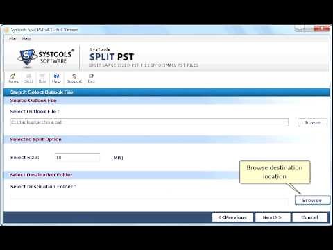 SysTool Split PST Tool to Reduce Large Outlook PST Size