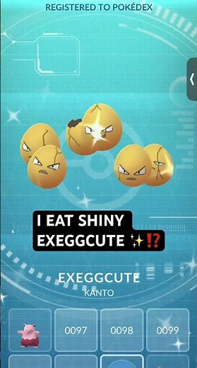 catching shiny exeggcute on pokemon go!!