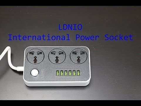 LDNIO 5V 3.4A 3 International Power Socket 6 USB Port Charging Socket Unboxing and Review