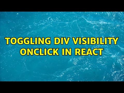 Toggling div visibility onClick in React