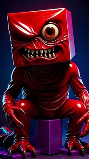 Red Block Rage! 😱🔥 | 3D Horror Comedy#BlockMonster
