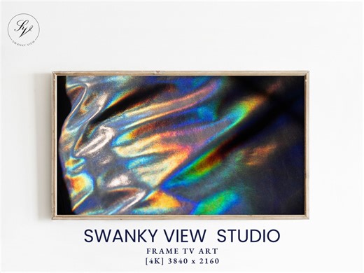 Rainbow Shimmer Frame TV Art | Holographic Texture (digital Download) - Etsy