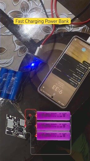 Power Bank DIY | 3 Cells Parallel Lithium Battery Charging Module 🔋⚡ #Shorts #shorts #lithium #diy