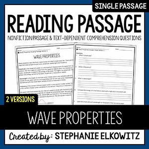 Wave Properties Reading Passage | Printable & Digital