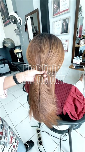 Full coloring ligh brown 🤎 #hairstyle #haircolor