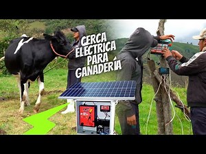 Electric fence for livestock, easy installation