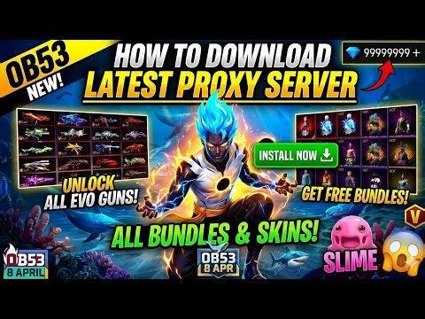 HOW TO DOWNLOAD PROXY SERVER IN FREE FIRE, HOW TO USE PROXY SERVER IN FREE FIRE, VIP PROXY SERVER